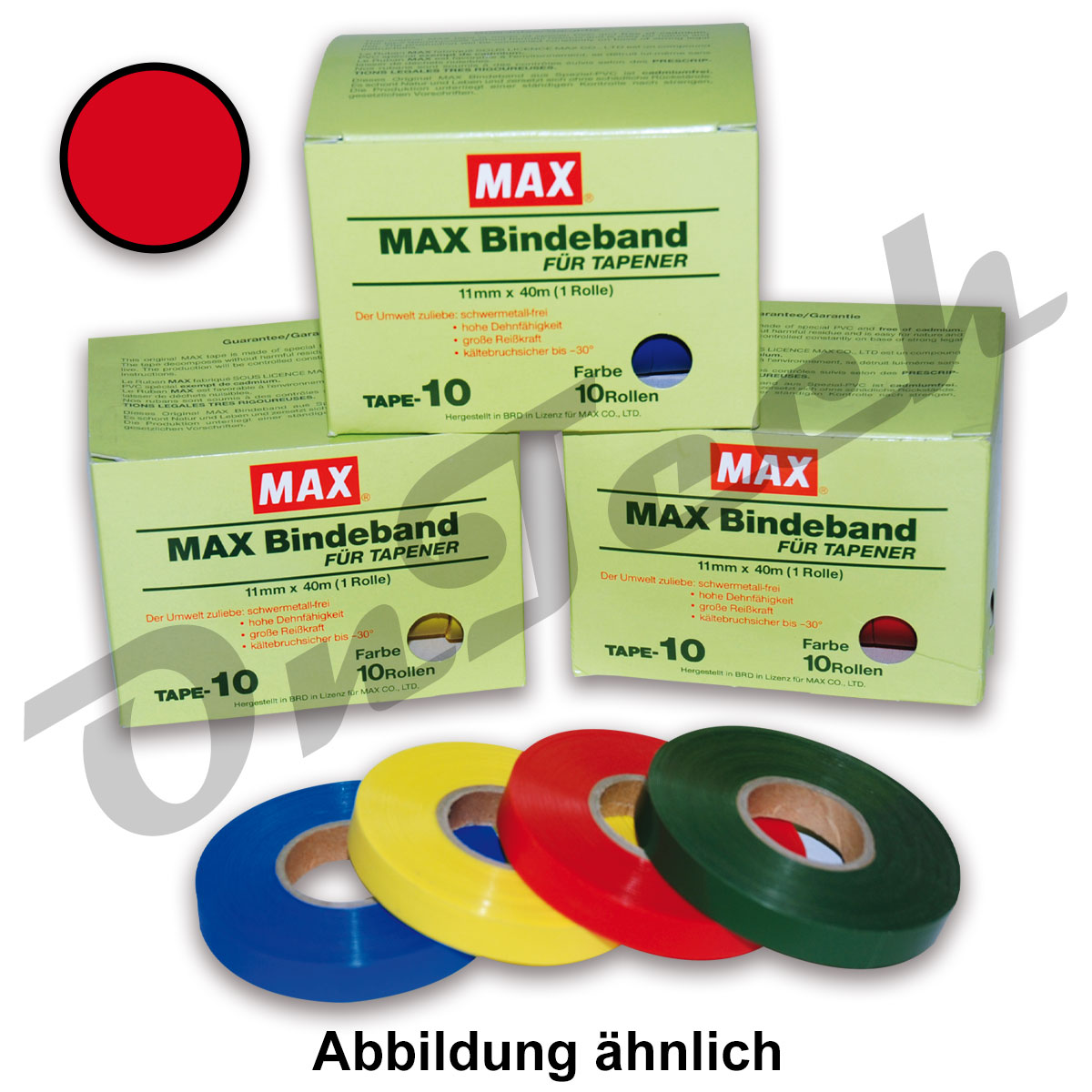 Binde- und Markierungsband MAX - PVC - Stärke: 0,15 mm x 26 m / Farbe: rot