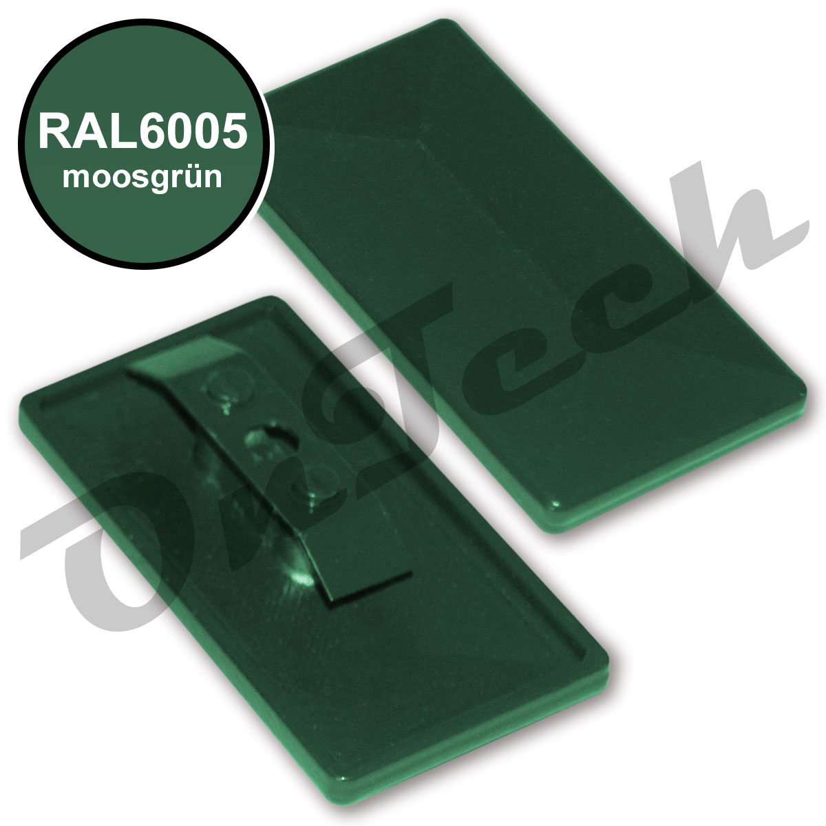 Abdeckkappe Alu mit Überstand - Farbe: moosgrün (RAL6005)