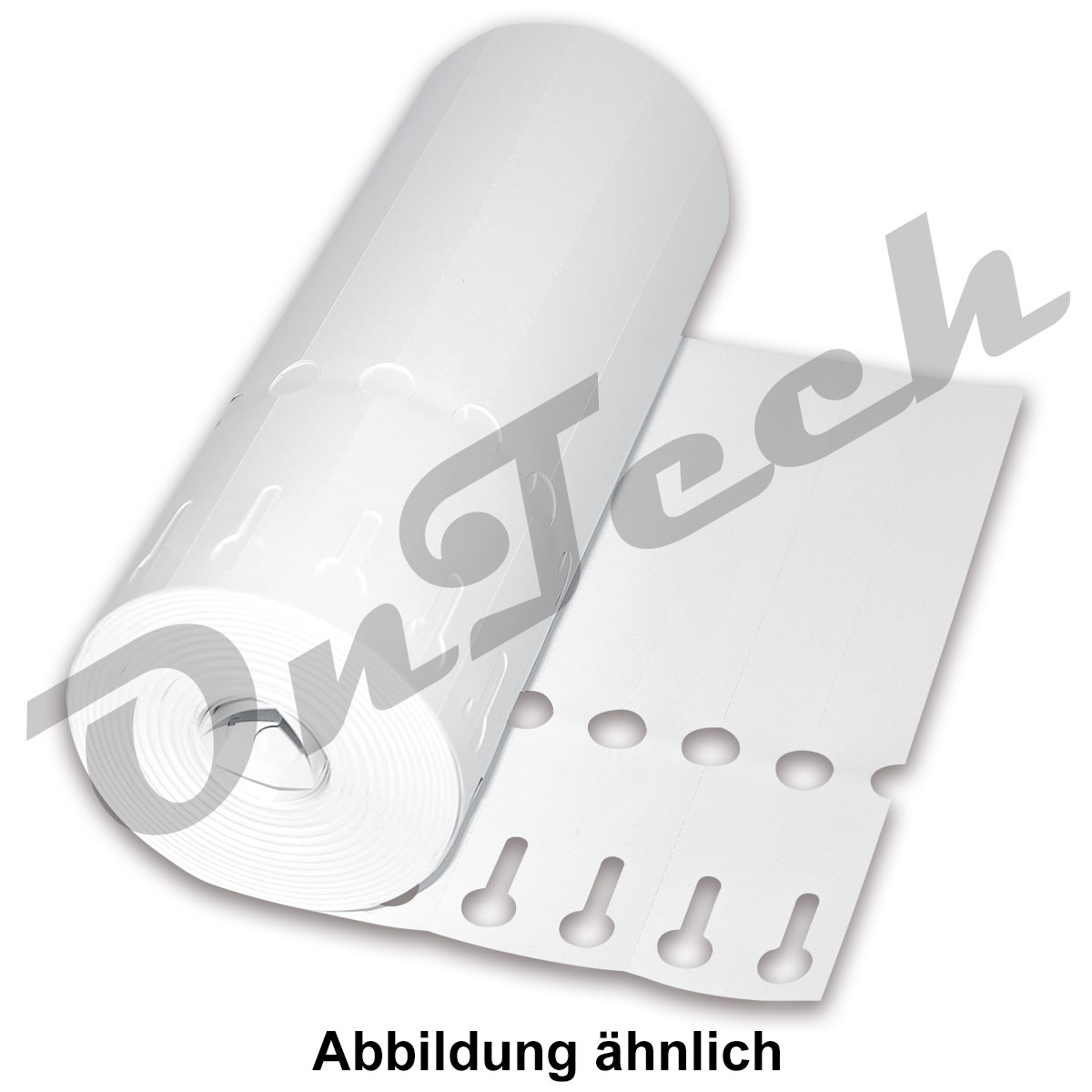 Schlaufen - Etiketten (PVC) - weiß - 20 x 2,0 cm
